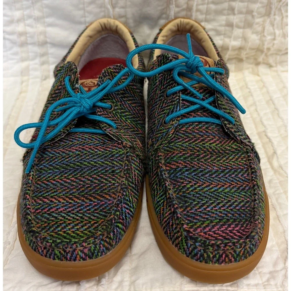 Twisted X Hooey Loper Multi Color Herringbone Aztec Sneakers Womens 8.5‎ M
